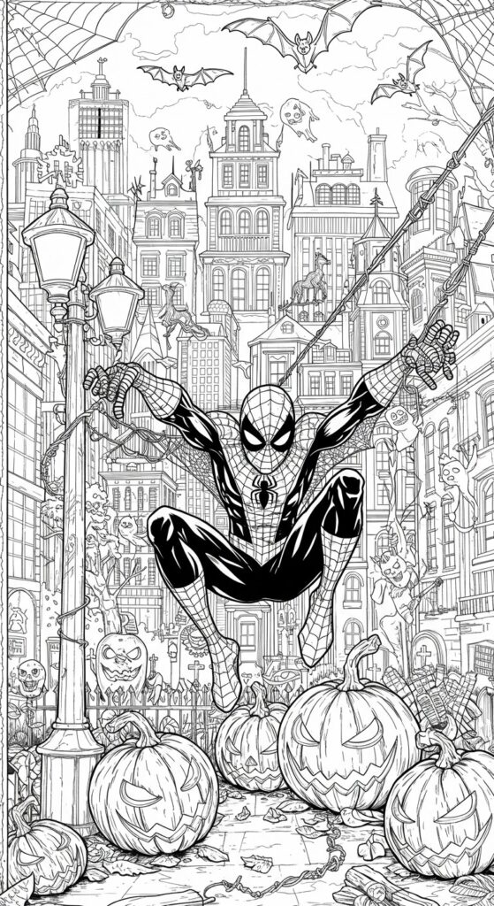 30 Halloween Coloring Pages For Adults Kids 24