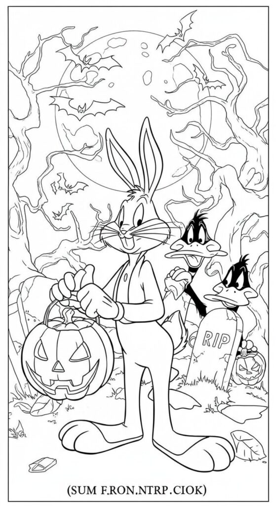30 Halloween Coloring Pages For Adults Kids 25