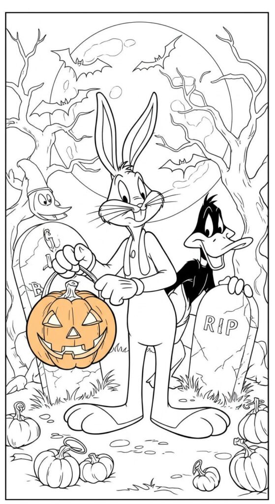 30 Halloween Coloring Pages For Adults Kids 26