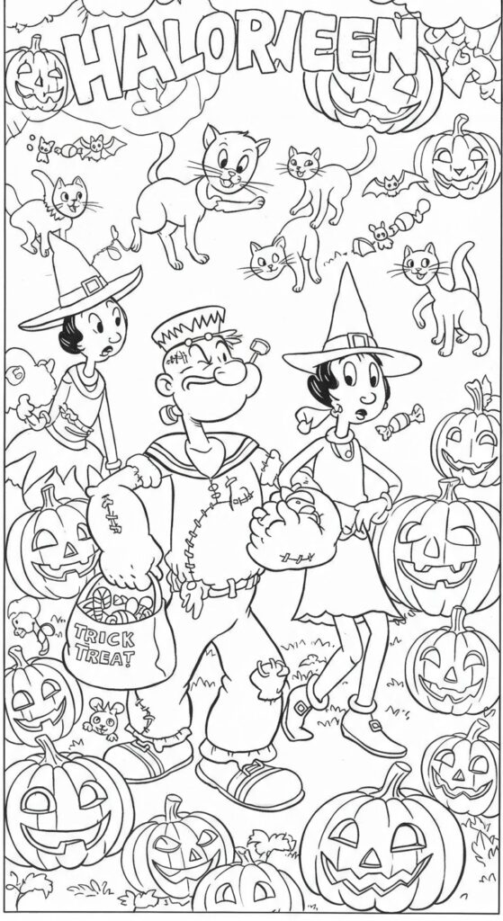 30 Halloween Coloring Pages For Adults Kids 27