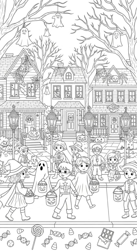30 Halloween Coloring Pages For Adults Kids 29