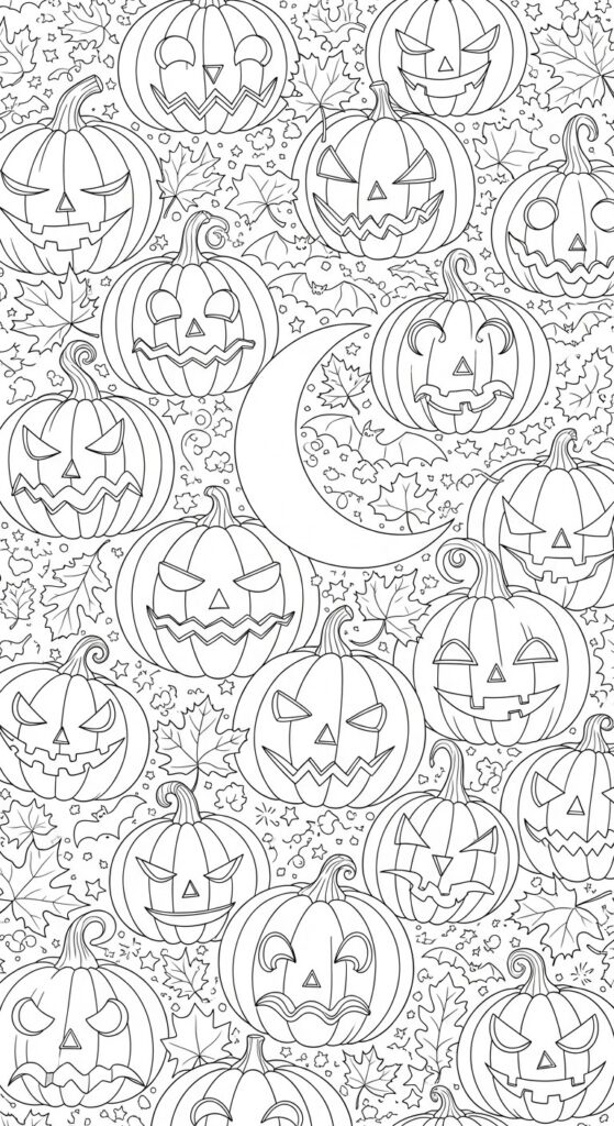 30 Halloween Coloring Pages For Adults Kids 30