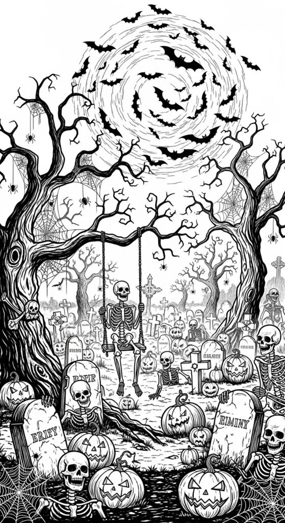 30 Halloween Coloring Pages For Adults Kids 31