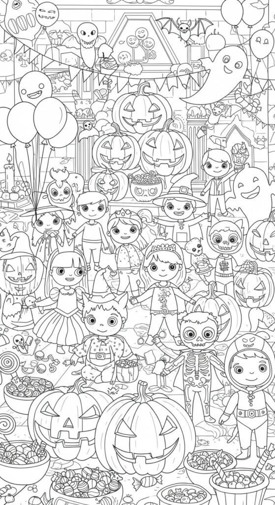 30 Halloween Coloring Pages For Adults Kids 5