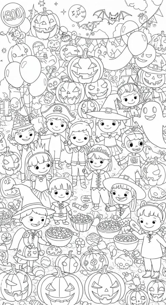 30 Halloween Coloring Pages For Adults Kids 6
