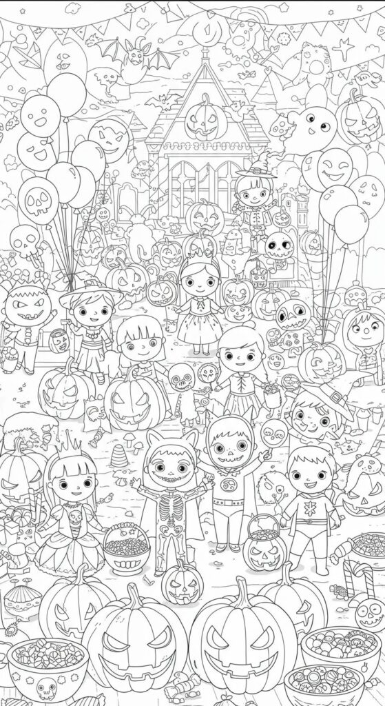 30 Halloween Coloring Pages For Adults Kids 8