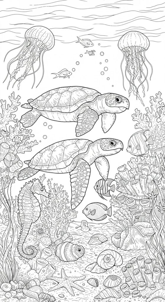 45 Ocean Coloring Pages Free Printable For All Ages 27