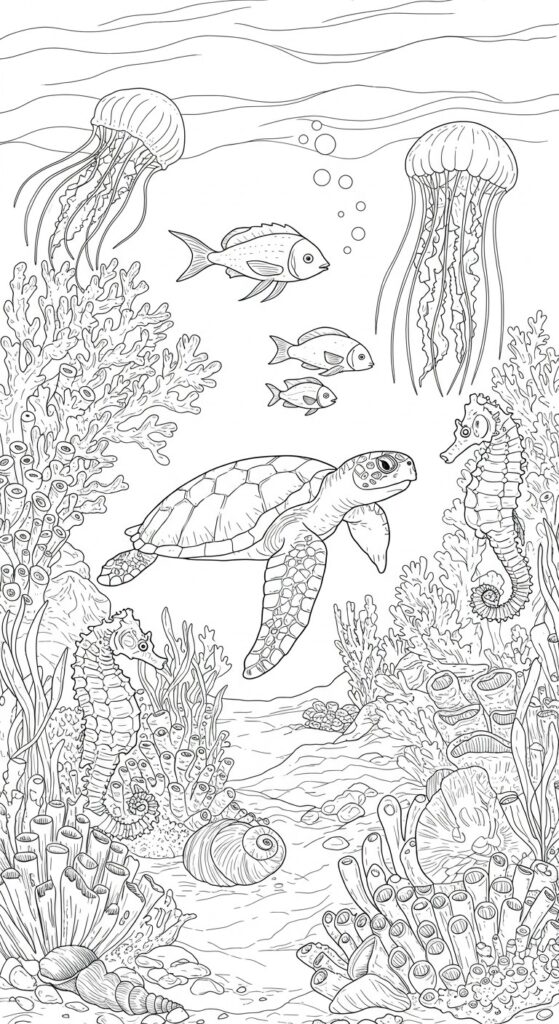 45 Ocean Coloring Pages Free Printable For All Ages 28