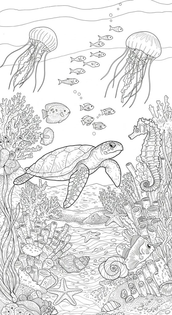 45 Ocean Coloring Pages Free Printable For All Ages 29