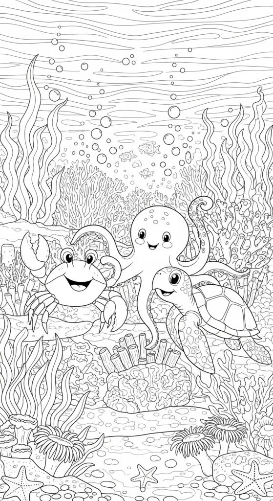 45 Ocean Coloring Pages Free Printable For All Ages 3