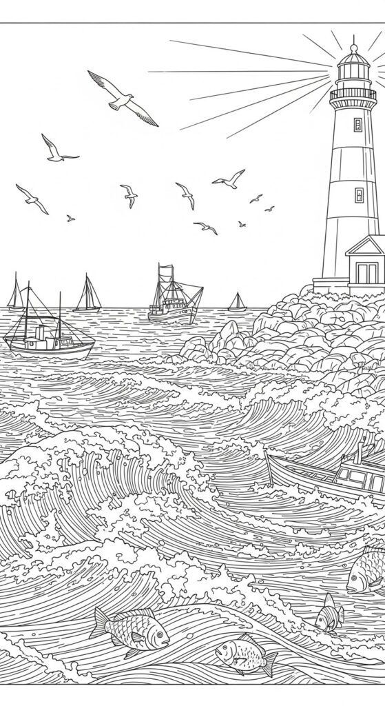 45 Ocean Coloring Pages Free Printable For All Ages 46
