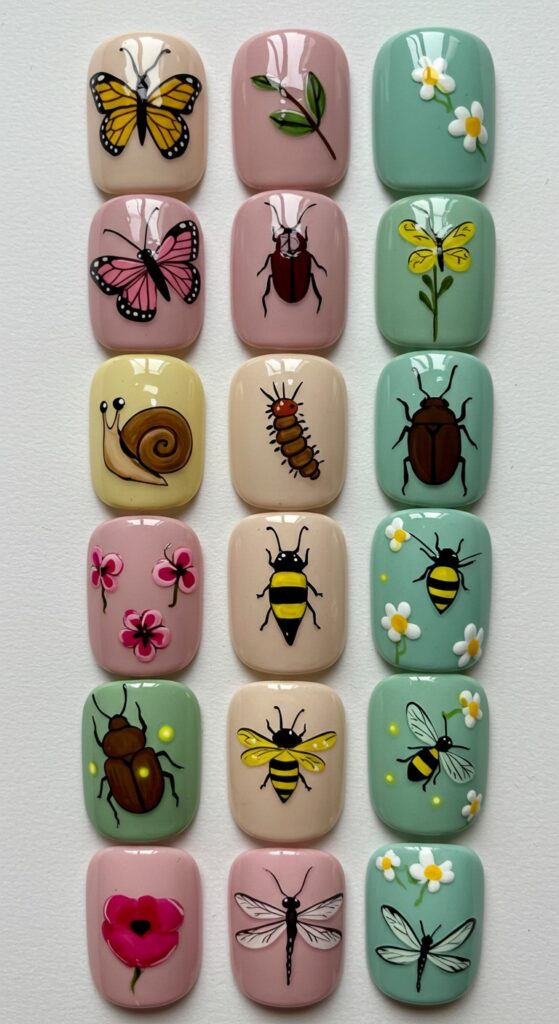 Cute Creative Butterfly And Animal Nail Art Design Ideas 1