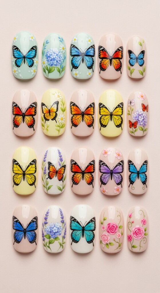 Cute Creative Butterfly And Animal Nail Art Design Ideas 15