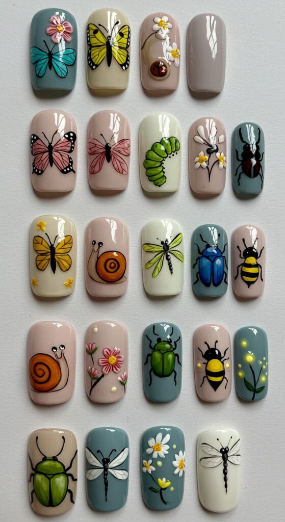 Cute Creative Butterfly And Animal Nail Art Design Ideas 4