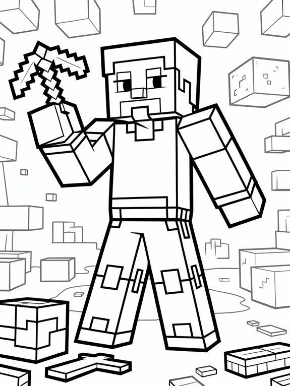 Minecraft Coloring Pages Free Printable 1