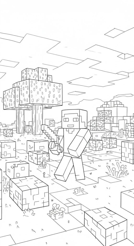 Minecraft Coloring Pages Free Printable 12