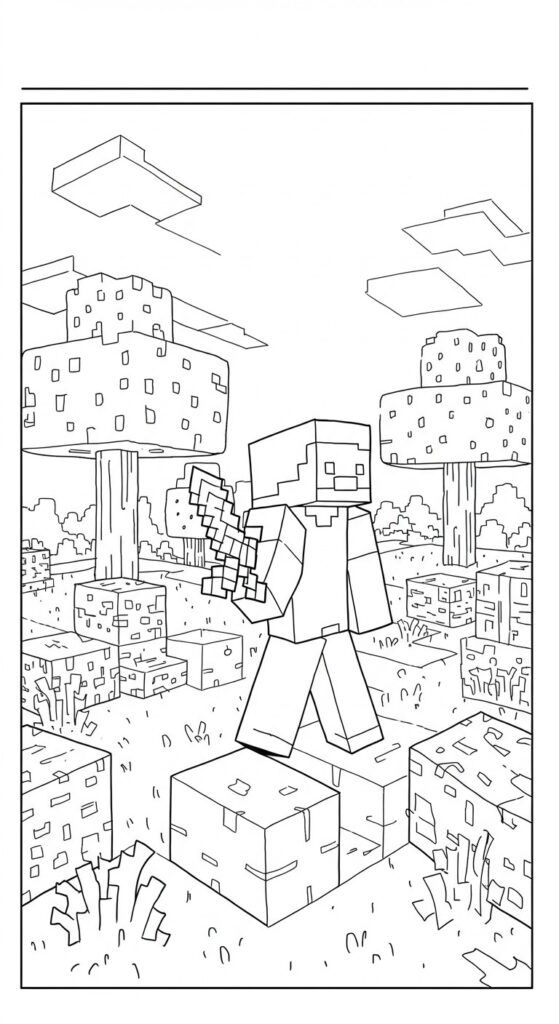 Minecraft Coloring Pages Free Printable 13