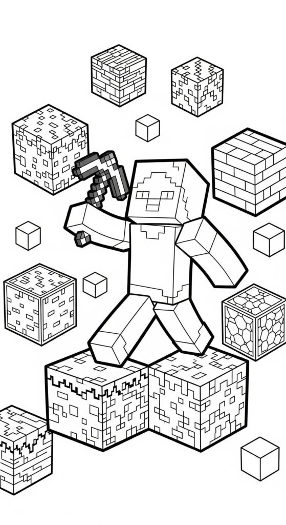 Minecraft Coloring Pages Free Printable 3