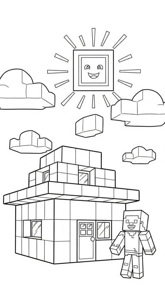 Minecraft Coloring Pages Free Printable 4