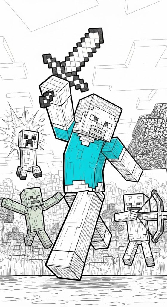 Minecraft Coloring Pages Free Printable 42