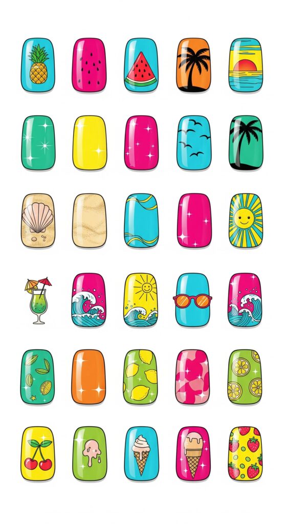 colorful nails design ideas 1