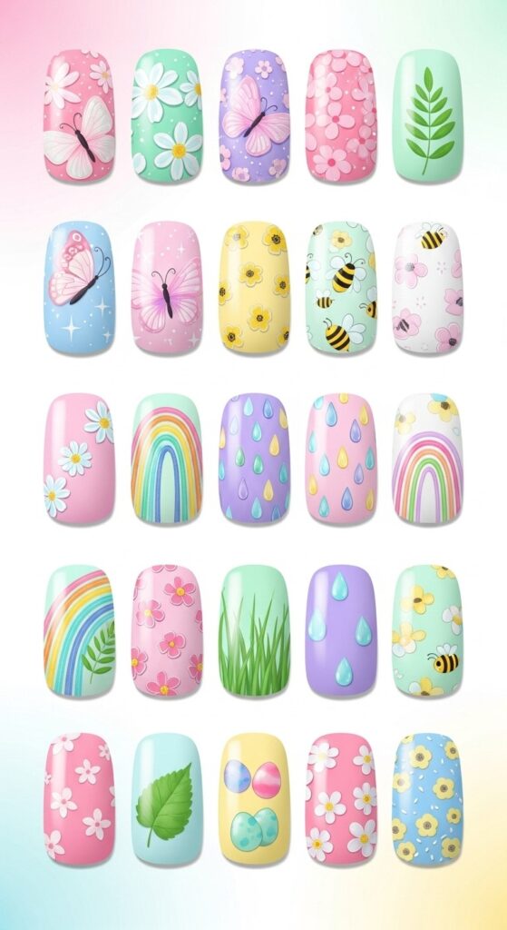 colorful nails design ideas 16