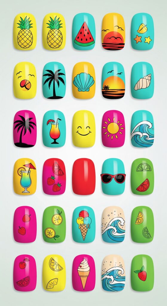 colorful nails design ideas 2