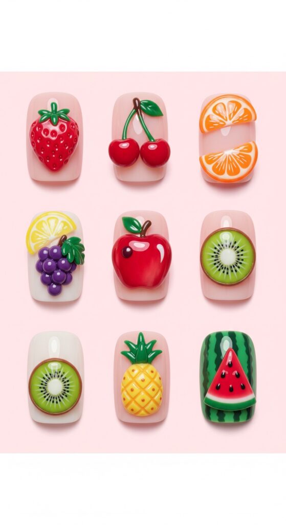 colorful nails design ideas 8