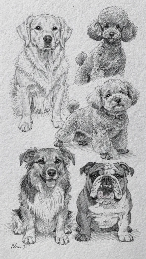 easy dog and puppy doodle drawing ideas 2 easy dog and puppy doodle drawing ideas 2