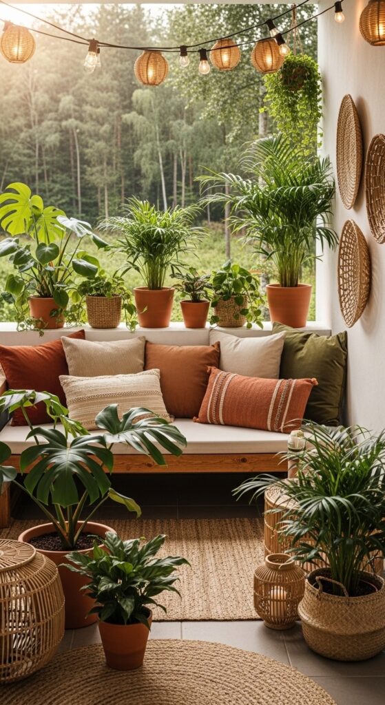 small balcony decoration ideas with plants 8
