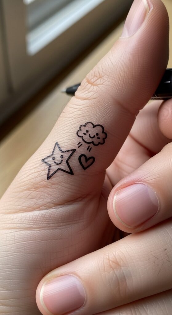 40 Pen Tattoo Ideas Doodles on Hand 4