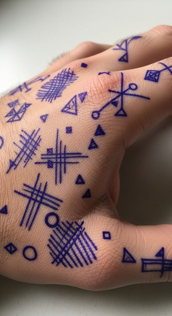 40 Pen Tattoo Ideas Doodles on Hand 6