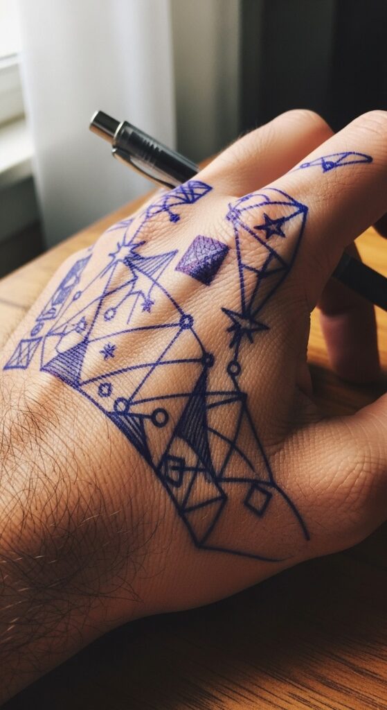 40 Pen Tattoo Ideas Doodles on Hand 7