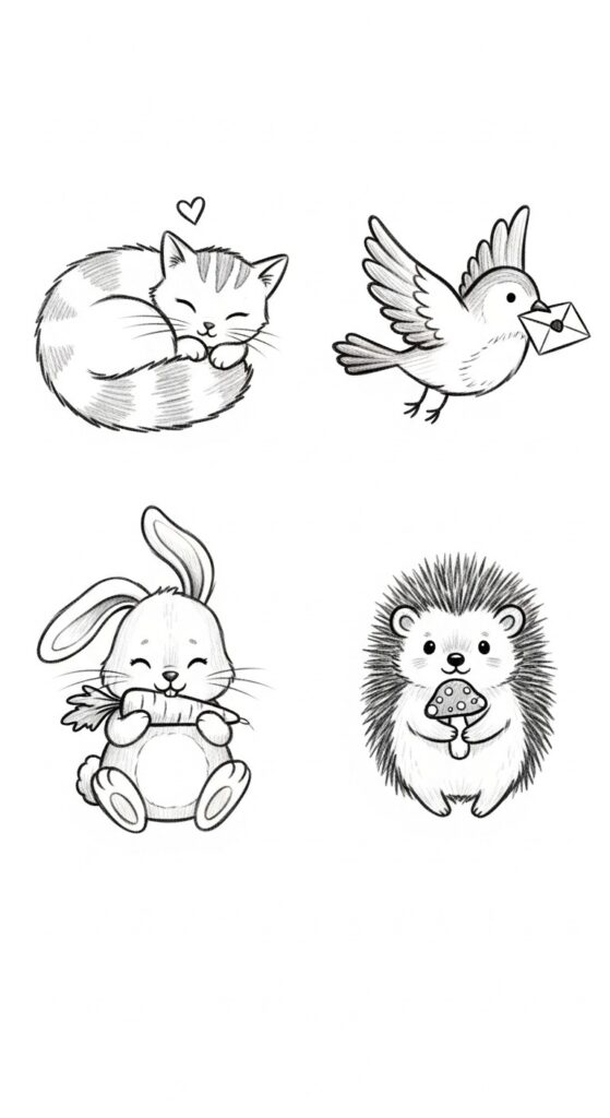50 Cute Things to Draw Easy Doodles 40