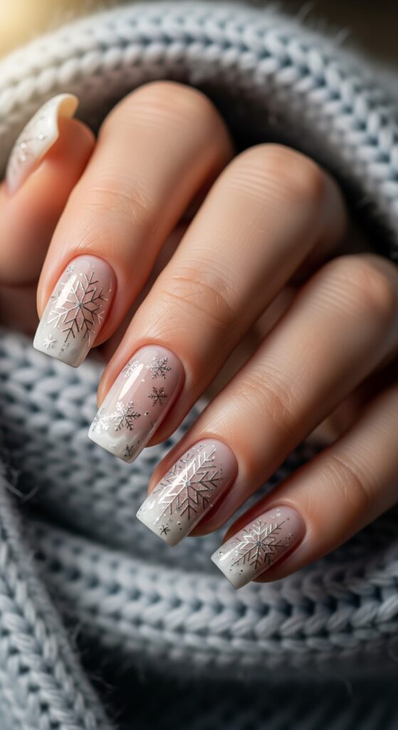50 Snowflake Nail Design Ideas to Try 13