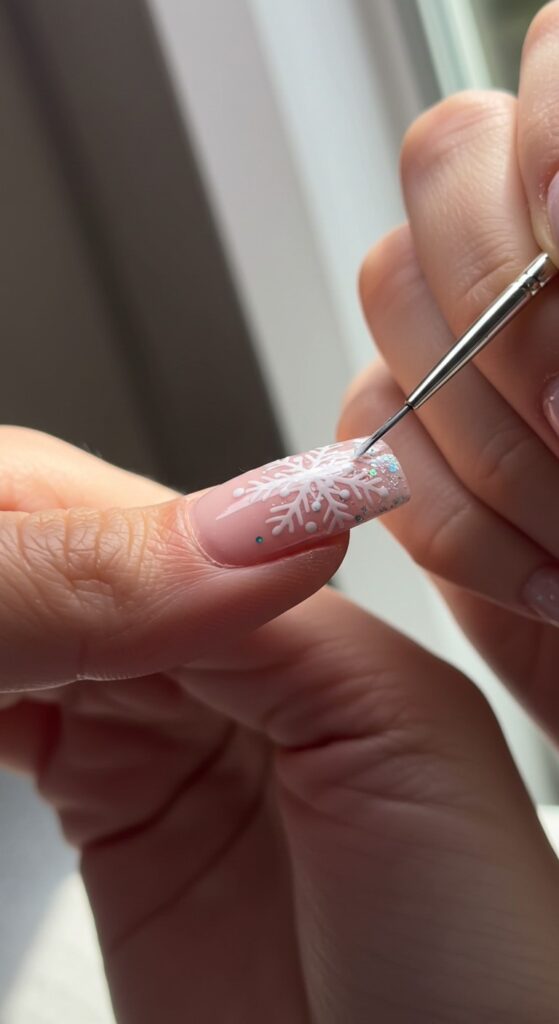50 Snowflake Nail Design Ideas to Try 21