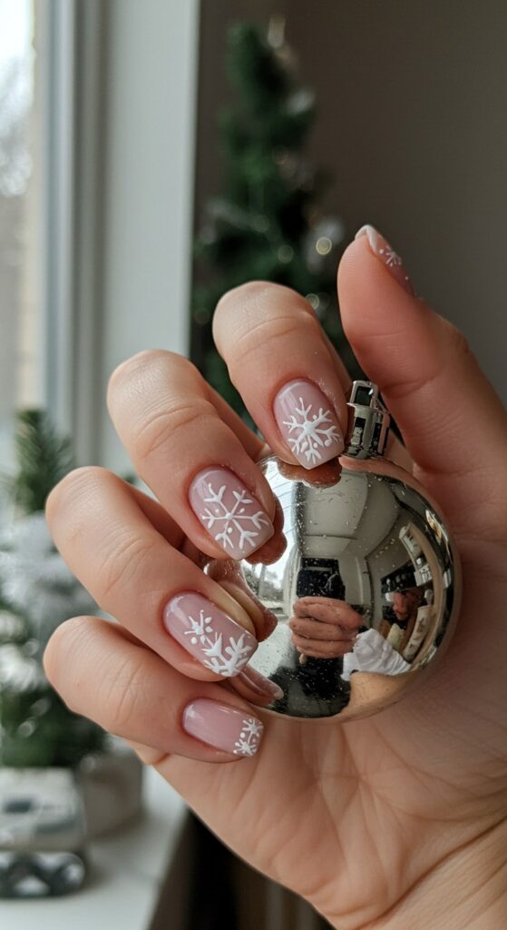 50 Snowflake Nail Design Ideas to Try 24