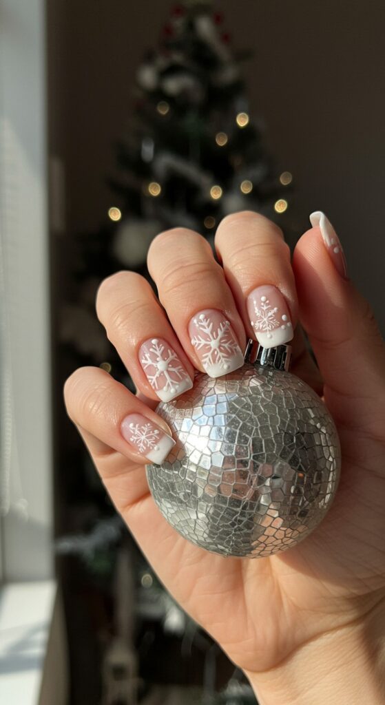 50 Snowflake Nail Design Ideas to Try 27
