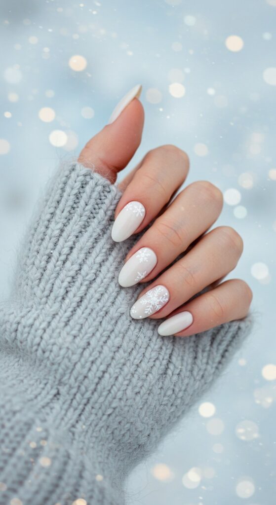 50 Snowflake Nail Design Ideas to Try 30