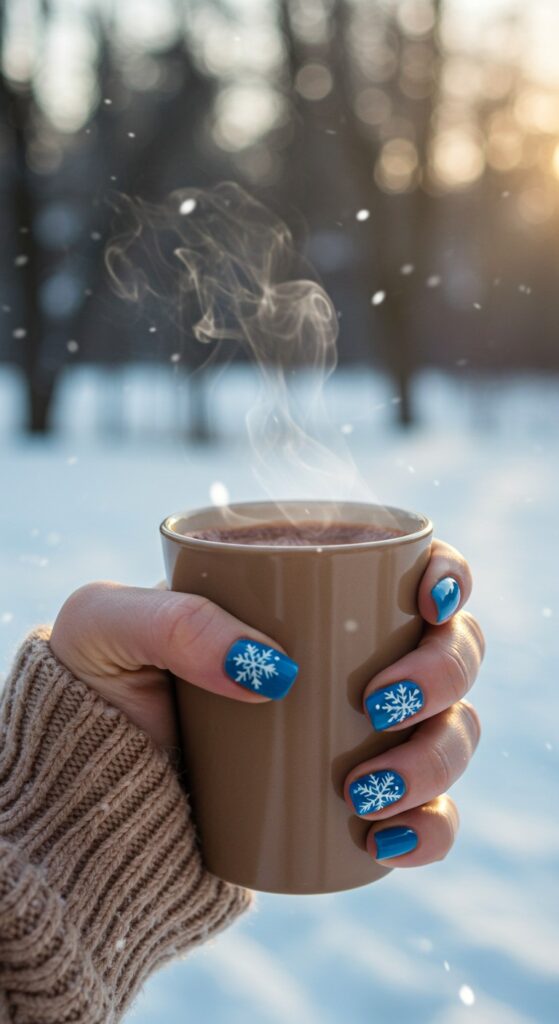 50 Snowflake Nail Design Ideas to Try 36