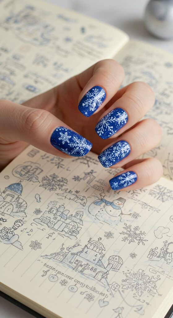 50 Snowflake Nail Design Ideas to Try 37