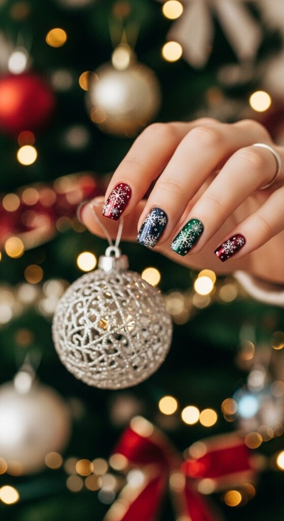 50 Snowflake Nail Design Ideas to Try 46