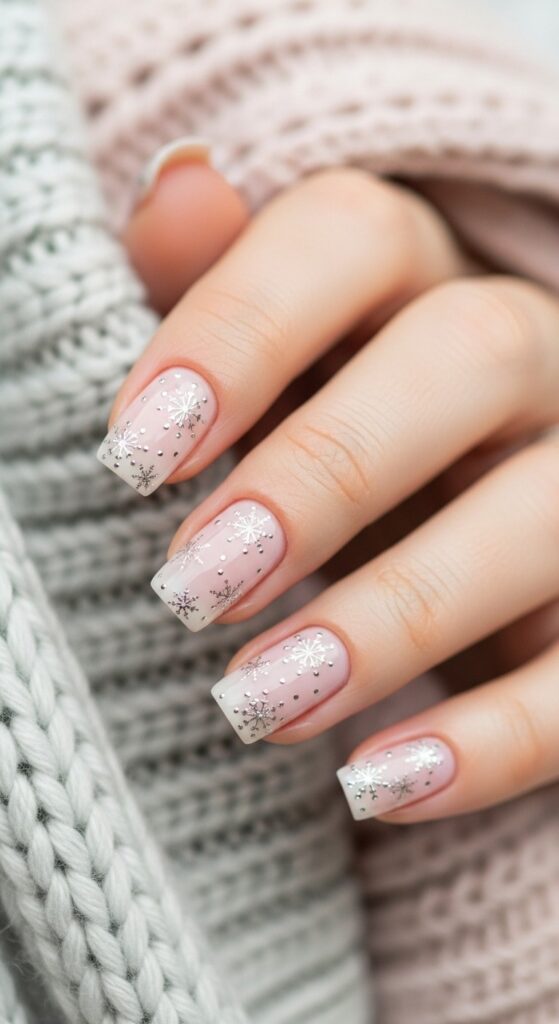 50 Snowflake Nail Design Ideas to Try 48