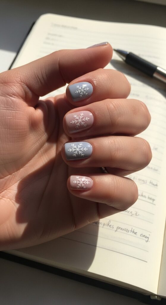 50 Snowflake Nail Design Ideas to Try 52