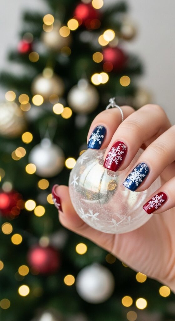 50 Snowflake Nail Design Ideas to Try 53
