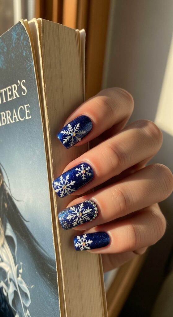 50 Snowflake Nail Design Ideas to Try 55