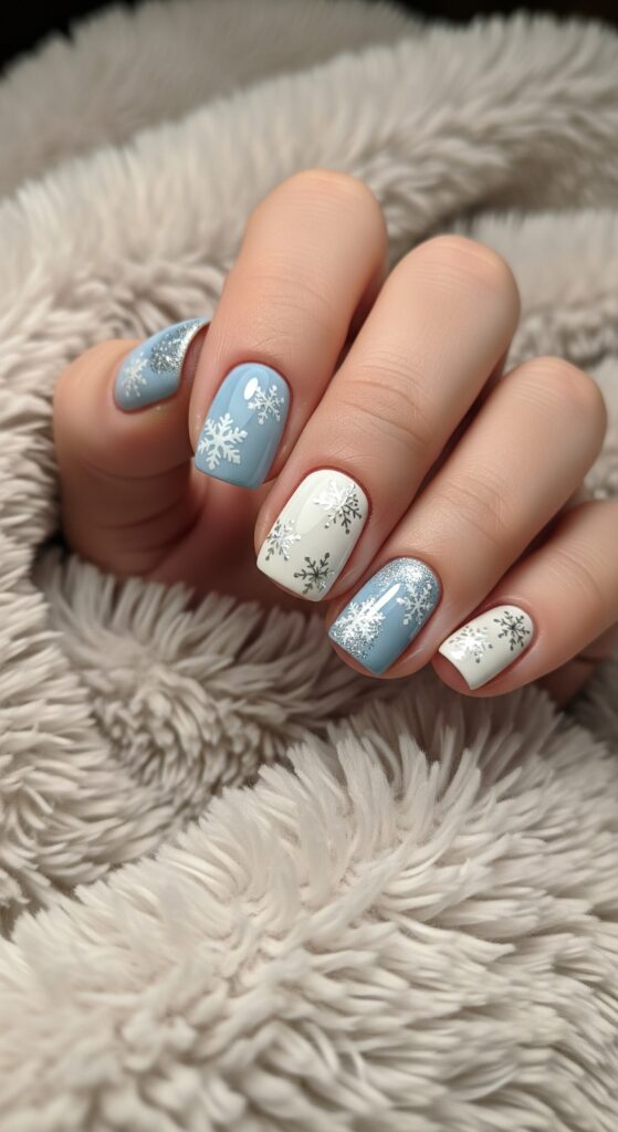 50 Snowflake Nail Design Ideas to Try 8