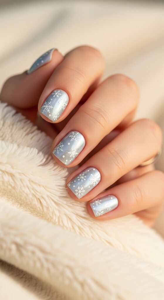 50 Snowflake Nail Design Ideas to Try 9