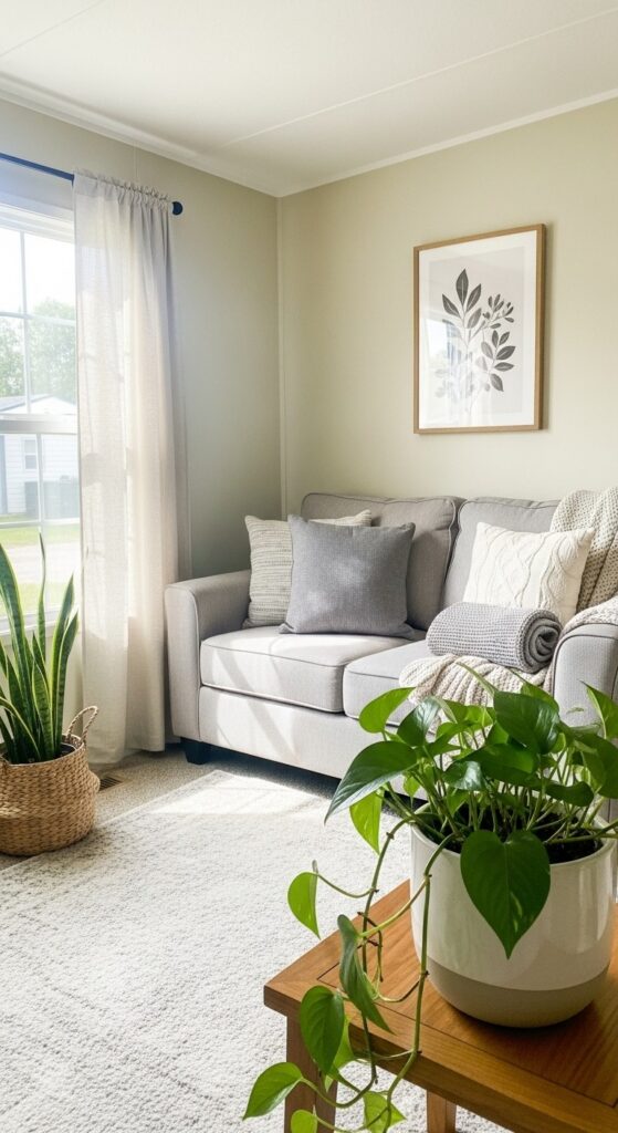 50 Trailer Decorating Ideas for Single Wide Living Rooms 1