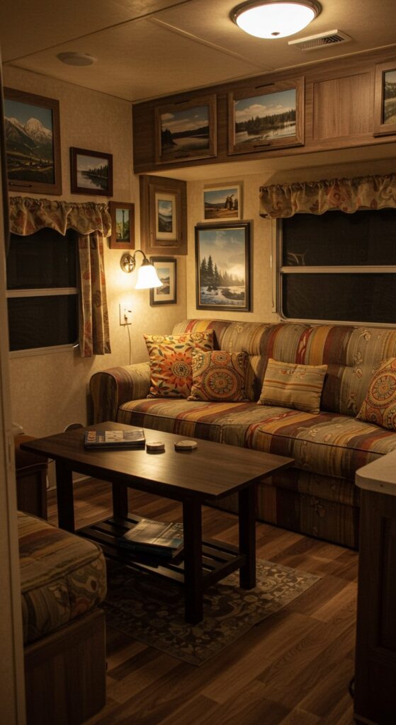 50 Trailer Decorating Ideas for Single Wide Living Rooms 16